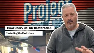 Установка топливного бака и топливопровода на реставрационном самолете Bel Air 1953 года