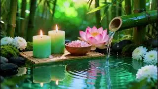 Relaxing Sleep Music with Bamboo Water Sound🌿Relaxing Sleep, Study & Calming Deep Relaxation