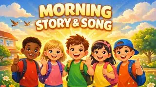 God Is With Me Today 🌈 | Kids Morning Story & Song (Christian Cartoon) Sunshine Kids Bible Stories 