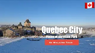 [4K] Quebec City (Qu&eacute;bec) Canada walking tour - Plains of Abraham Park | #236