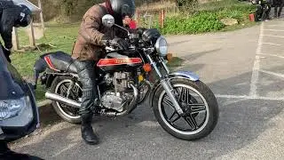 1981 Honda CB250 Super Dream Delux @ Whiteways cafe