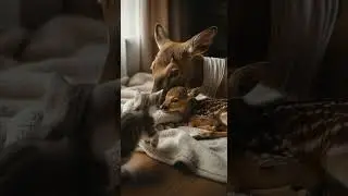 A Kind Kitten Comforts an Injured Deer Family Heartwarming Rescue Story #Animals #Wildlife #Cute