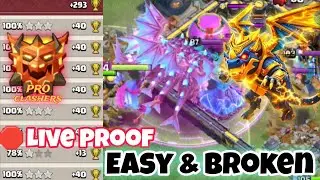 Best Attack In COC History. Super Easy & Broken Combo After BUFFED E-Drags. E-Drags+Totem. Army 👇