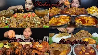 Eating mutton curry , chicken biryani 🍛@Mikasafoodie ,@MaddyEats ,@SpiceASMR ,@ashifaasmr#bigbites .