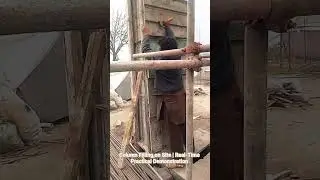 Column Filling on Site | Real-Time Practical Demonstration#construction #ytshorts #shortvideo #shots