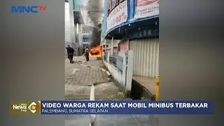 Minibus Terbakar saat Terparkir di Halaman Bank Palembang, Sumsel #LintasiNewsPagi 16/01