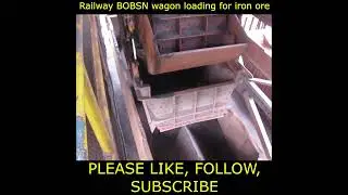 Railway BOBSN wagon loading for iron ore #shorts