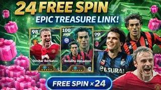 24 FREE SPINS in Epic Treasure Link | eFootball 26 Pack Opening 😱🔥