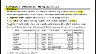 1. Introduction - Data Analysis - Making Sense of Data