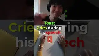 Disguised Toast starts crying in his speech
