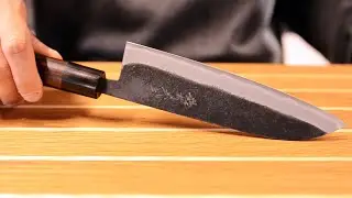 Shiro Kamo Kazan - 180 mm Santoku | CLEANCUT.