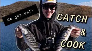 CATCH and COOK- Striped bass skiff send Lake Skinner!