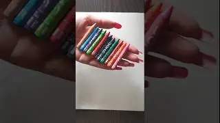 Simple oil petals art (wax colors drawing)🎨