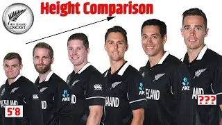 New Zealand Cricket Team Height Comparison [2021] | Cricketer's Height Comparison