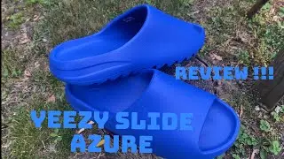 Finally Here !!! Yeezy Slide Azure Unboxing & On-Foot Sizing Review