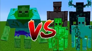 Mutant Zombie Vs All Golems Mob Battle In Minecraft