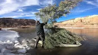Bring home the Christmas Tree, from across the river. Catholic Monks Life