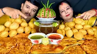 SPICY PANI PURI GOLGAPPA EATING CHALLENGE|PAKORA EATING CHALLENGE|INDIAN STREET FOOD| #food#panipuri