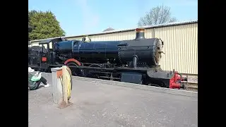 Loco moves around train at Minehead Station
