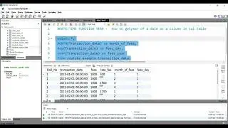SQL DATETIME FUNCTION YEAR() | How to get the year of a date as a new column in SQL table | YEAR()