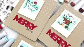 Holiday Shaker Cards with Essentials by Ellen & MFT