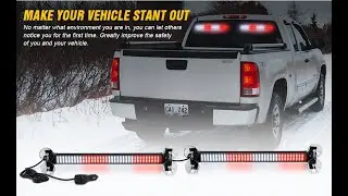XRIDONSEN Traffic Advisor Emergency Light Bar Rear Window Lights for Firefighter Vehicles Trucks