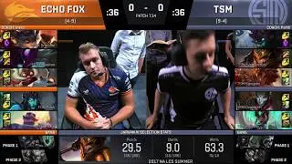 Team Solo mid TSM vs Echo Fox FOX Game 1 Week 7 Day 3 NA LCS Summer Split  S7 2017