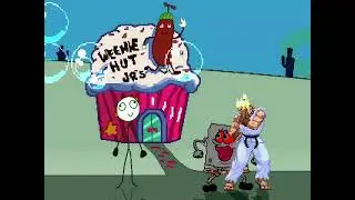 MUGEN Fight - Derp vs. Symbiote SpongeBob and Rare Akuma