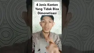 4 Jenis Konten Yang Tidak Bisa Dimonetisasi #shorts #youtubeshorts #edukasi #viral #diajarpinter