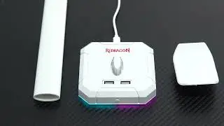 Suporte para Headset Redragon Scepter Pro, RGB, Branco - HA300-W