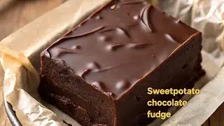 The Creamiest Sweet Potato & Dark Chocolate Fudge! (3 Ingredients + No Bake)