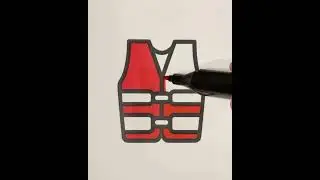 Satisfying & relaxing coloring 014 (🦺 Safety Vest) #satisfyingvideo #asmr #shorts