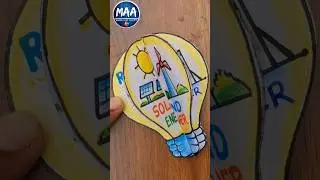 Renewable sources of energy Project Drawing | Types of Energy project #shorts #short #viral #video