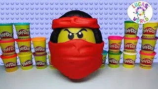 What&rsquo;s inside Giant LEGO NINJAGO Play Doh Surprise Egg? THOR Blind Bags Minifigures &  Toys Unboxing