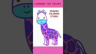 Learning The Colors With A Cute Giraffe #drawingcoloringstudio #learning #colors #cute #giraffe