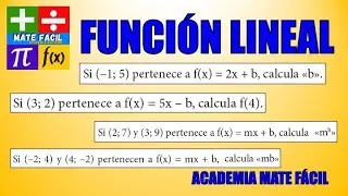 FUNCIÓN LINEAL - CALCULAR LA REGLA DE CORRESPONDENCIA DE UNA FUNCION LINEAL