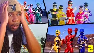 Main Team Power Up Forms Henshin and Finisher (SUPER SENTAI) *FIRST TIME REACTION* #2
