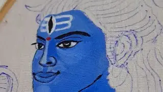 Shiv Shankar Embroidery Painting | Mix Media Art | Final Reveal