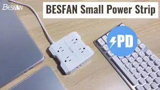 Besfan Small Power Strips Power Strip with USB C