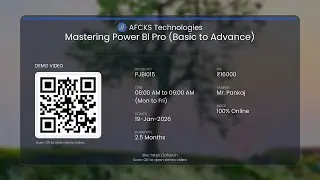 Mastering Power BI Pro (Basic to Advance) Demo conducted on 12-Jan-2026 by Mr. Pankaj