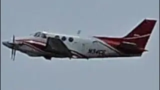 Beech C90 King Air [N34CE] Takeoff from PDX