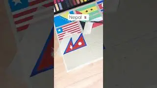 Draw Nepal Flag🇳🇵 #nepal #flag #shorts #youtubeshorts