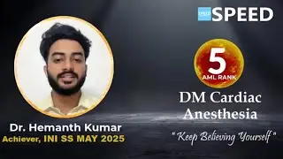 DM Cardiac Anaesthesiology, 5th Rank AML, INISS May 2025, Dr. Hemanth Kumar #iniss