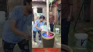 Farmer builds a homemade washing machine.#LifeHacks #DIYProjects