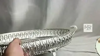 German silver oval tray | Available on IndiaMART