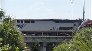 Sweet K5LA Horn From Amtrak 817 Plus FEC Freight & More At Boynton Beach & Hollywood 6-8-24