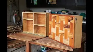 Build a Wall-mounted Floating Desk using a Clothesline and Pallet Wood