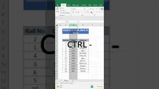 How to Delete Row and Column #exceltips #excel #tricks