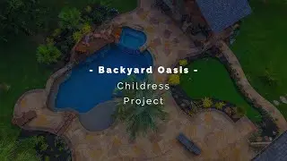 Freeform pool with spa and putting green