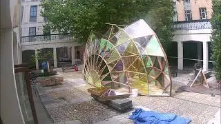 Timelapse of the Palm Temple being installed at the University of Bristol
